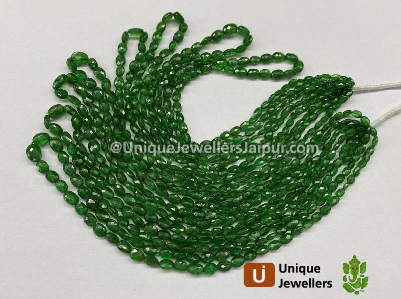 Tsavorite Faceted Oval Beads